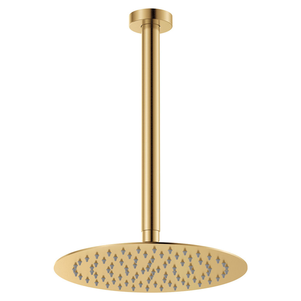 Kaya Ceiling Shower 250mm Head, 350mm Drop - Urban Brass