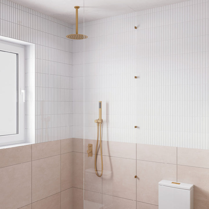 Kaya Ceiling Shower 250mm Head, 350mm Drop - Urban Brass
