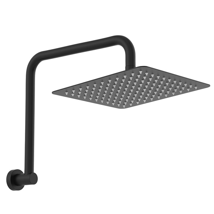 Koko Gooseneck Shower Arm Set - Matte Black