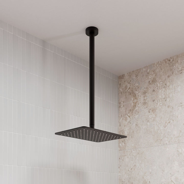 Koko Rectangular Shower Head - Matte Black