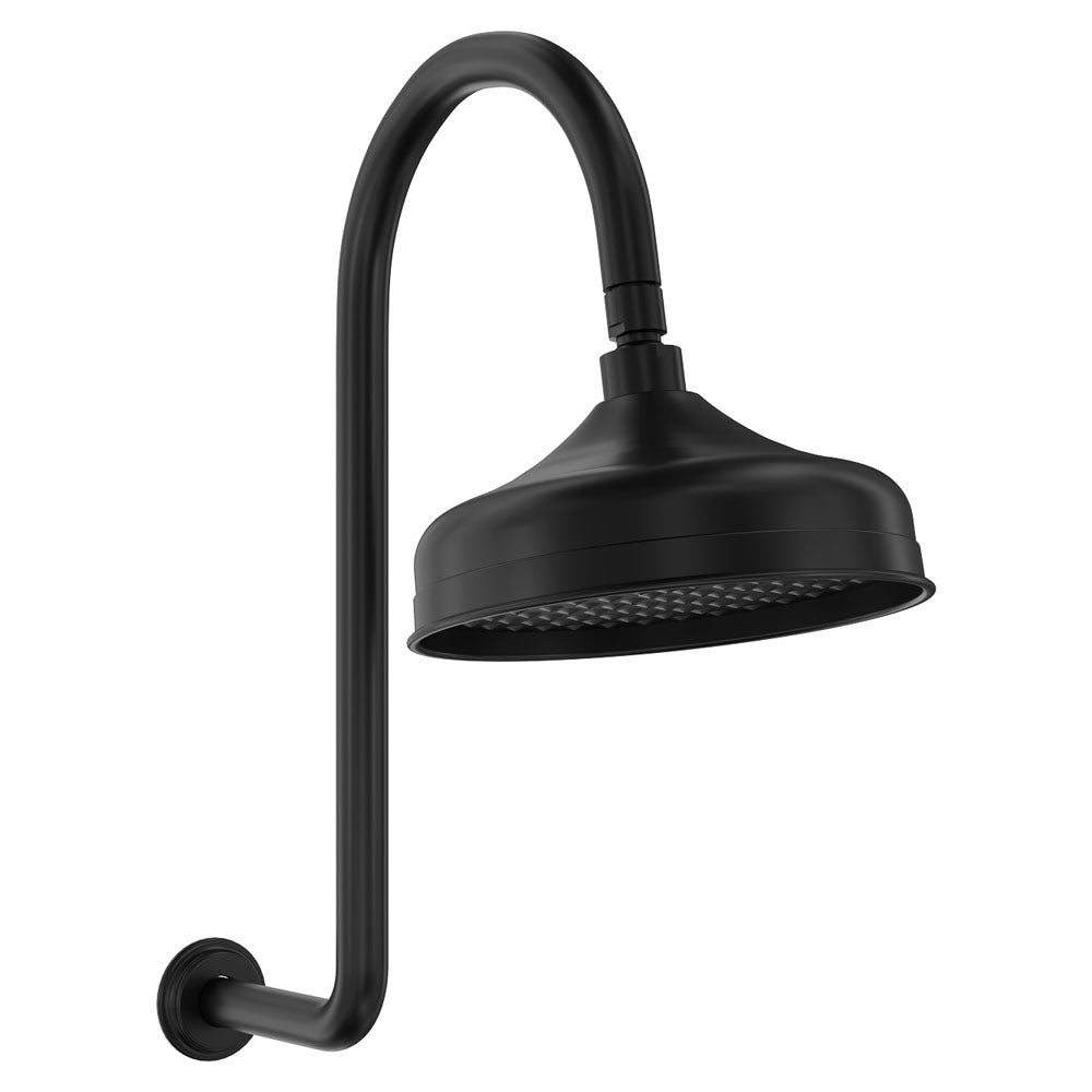 Lillian Wall Arm Shower Set - Matte Black