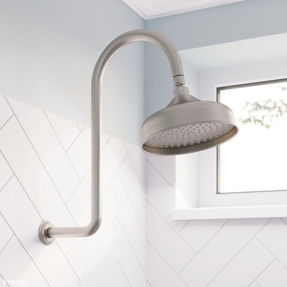 Lillian Wall Arm Shower Set - Brushed Nickel