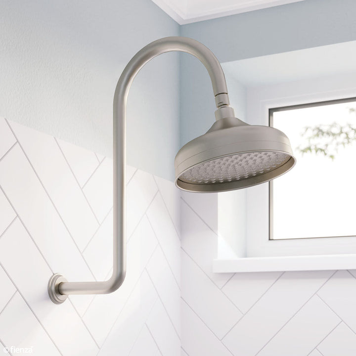 Lillian Wall Arm Shower Set - Brushed Nickel