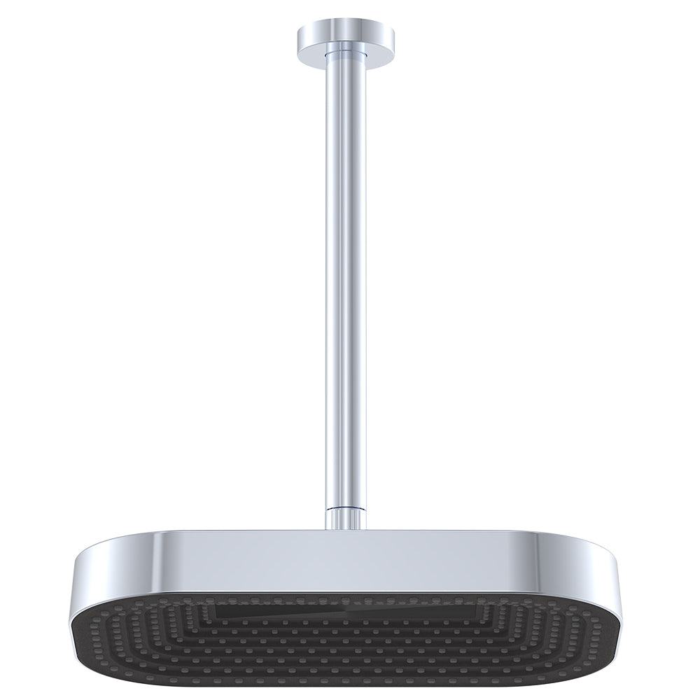 Kuro Shower Dropper Set, Soft Square Head - Chrome
