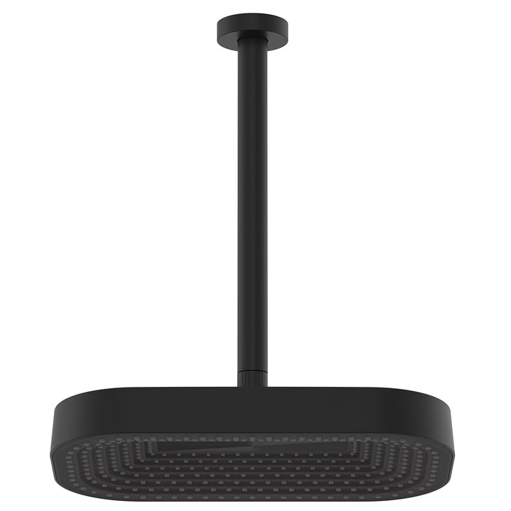 Kuro Shower Dropper Set, Soft Square Head - Matte Black