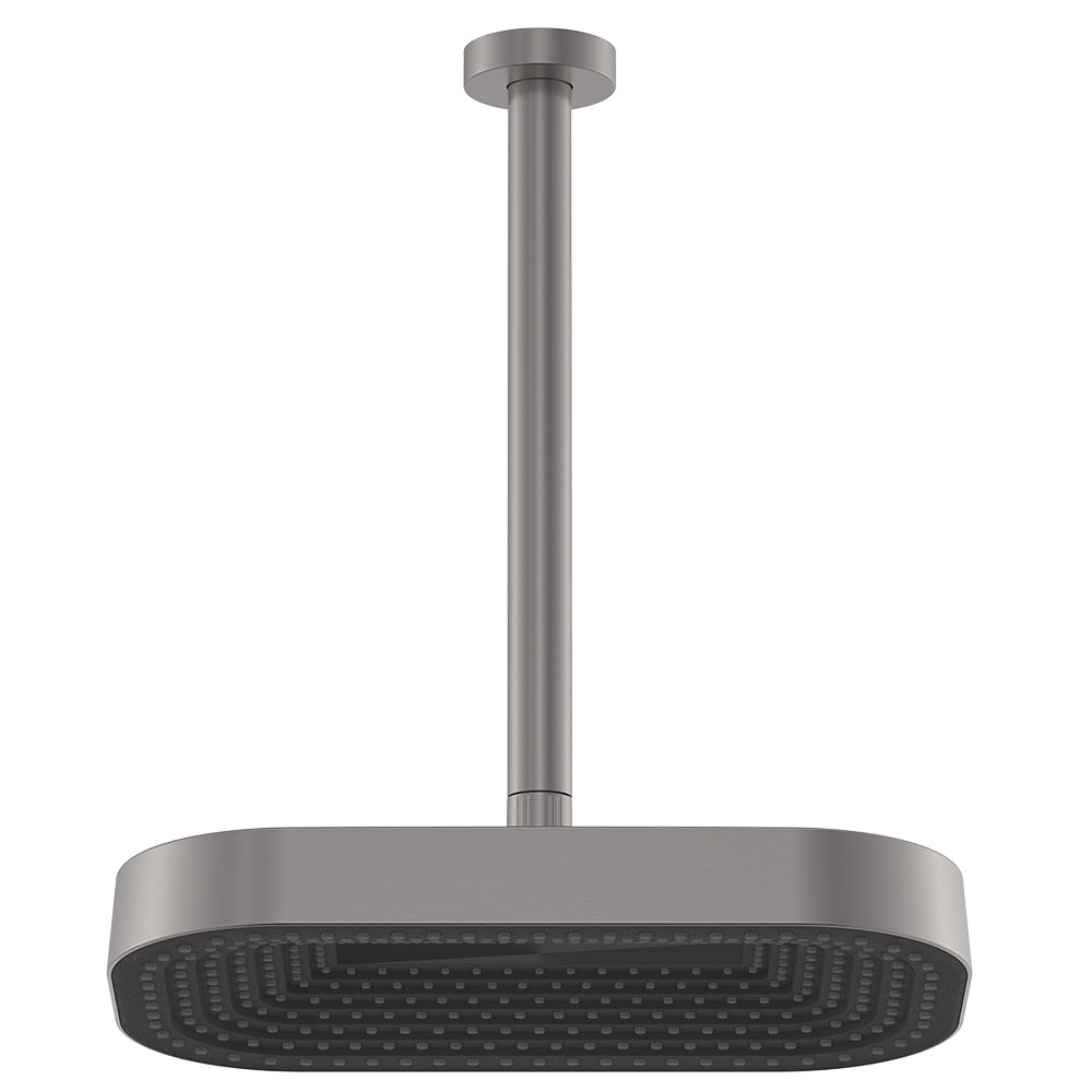 Kuro Shower Dropper Set, Soft Square Head - Gun Metal