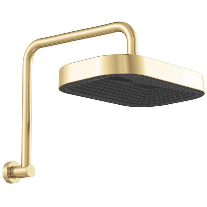 Kuro Gooseneck Shower Arm Set, Soft Square Head - Urban Brass