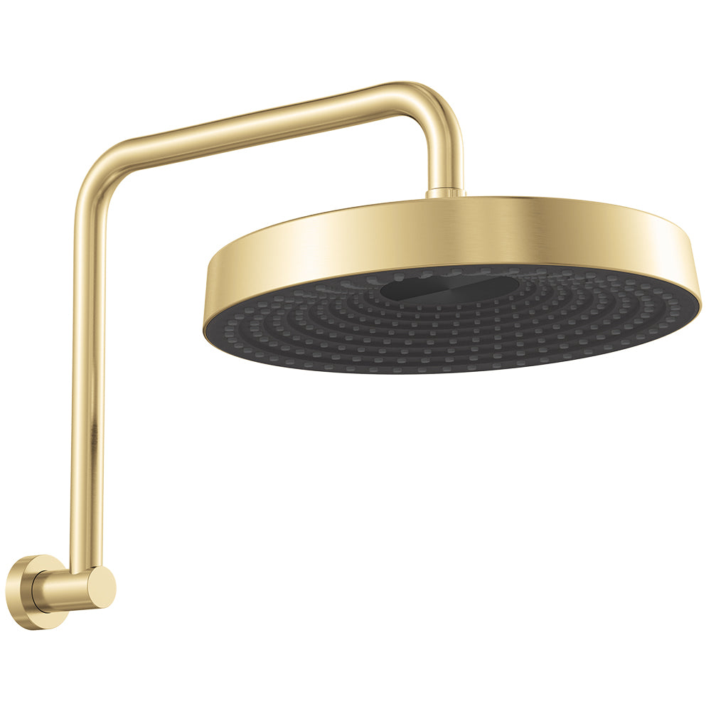 Kuro Gooseneck Shower Arm Set, Round Head - Urban Brass