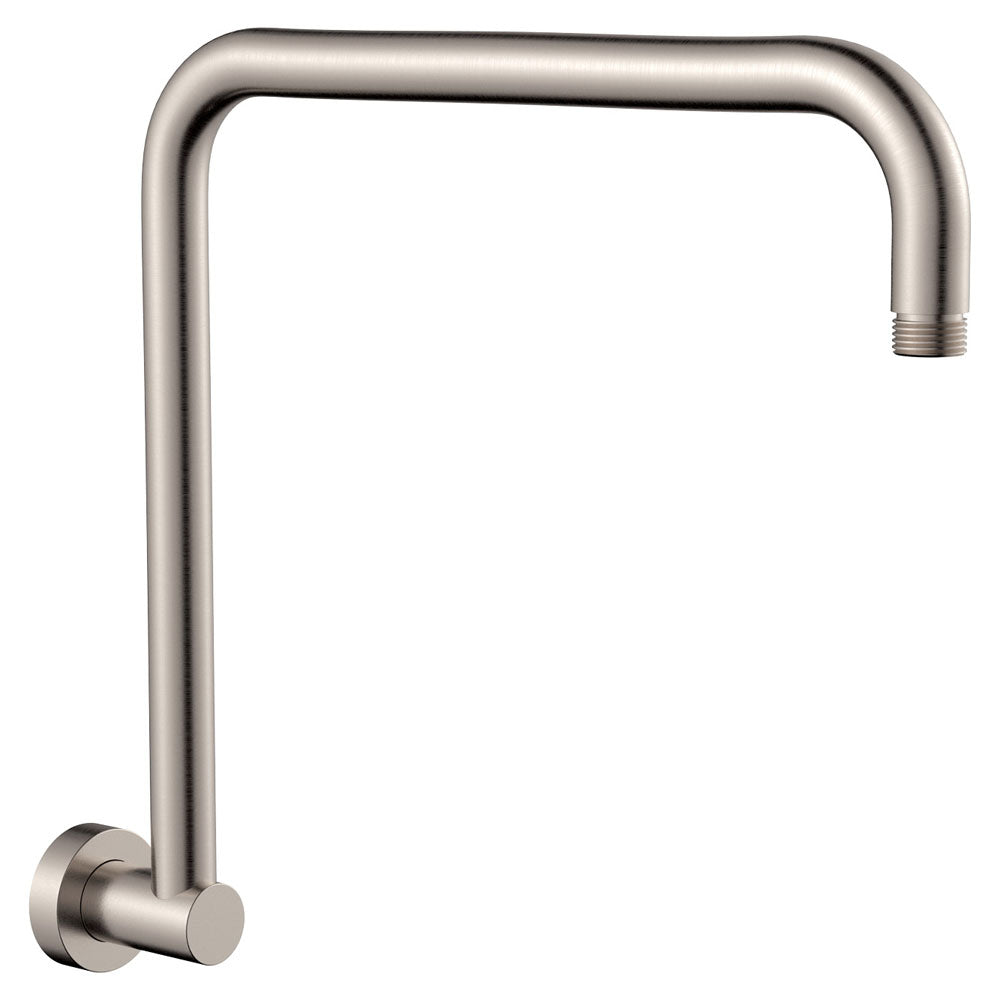 Round Fixed Gooseneck Shower Arm - Brushed Nickel