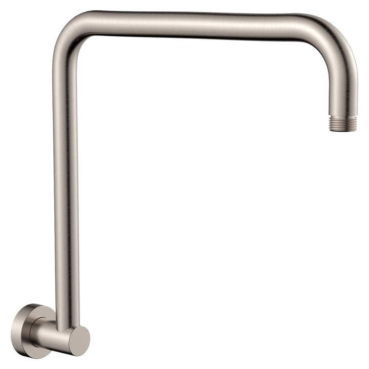 Round Fixed Gooseneck Shower Arm - Brushed Nickel