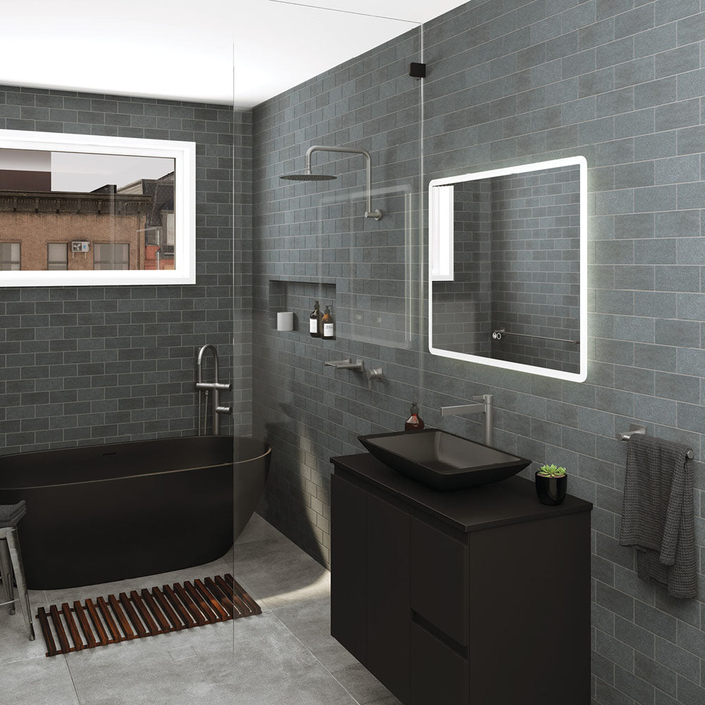 Round Fixed Gooseneck Shower Arm - Gun Metal