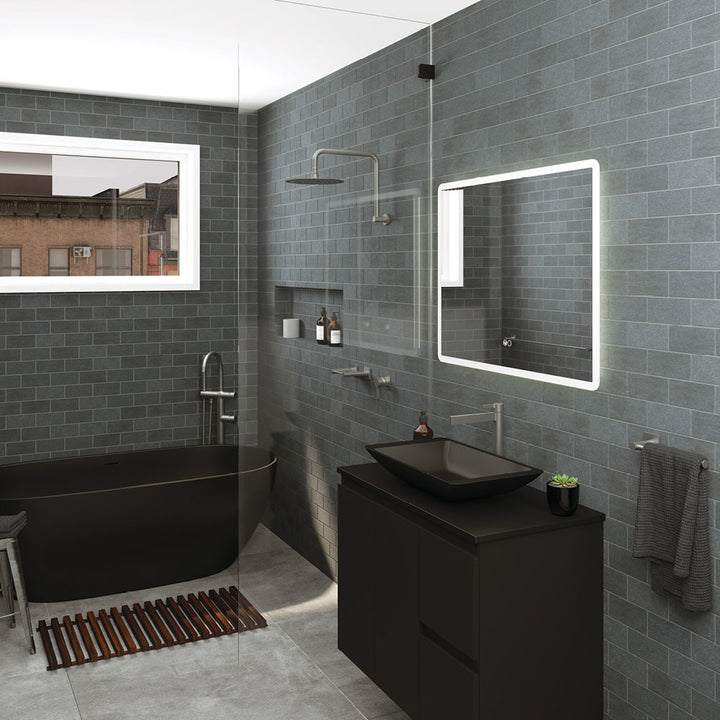 Round Fixed Gooseneck Shower Arm - Gun Metal
