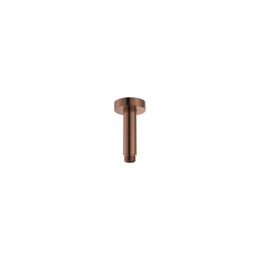 Round Shower Dropper, 100mm - Brushed Copper