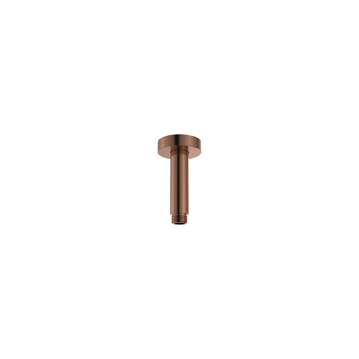 Round Shower Dropper, 100mm - Brushed Copper