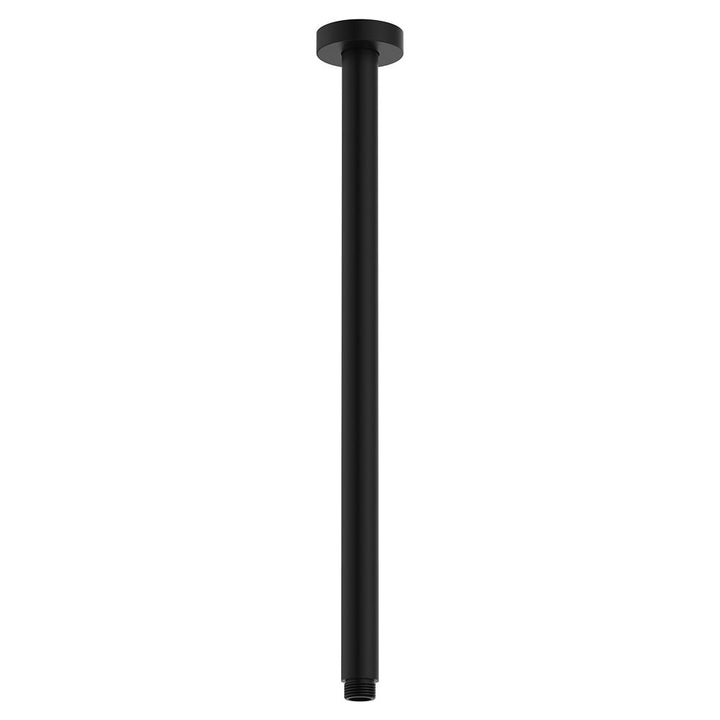 Round Shower Dropper, 450mm - Matte Black