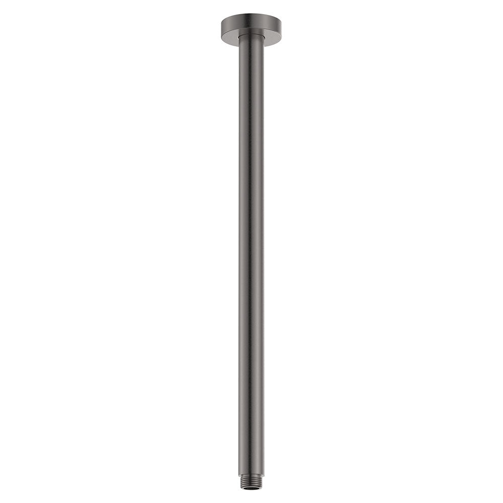 Round Shower Dropper, 450mm - Gun Metal