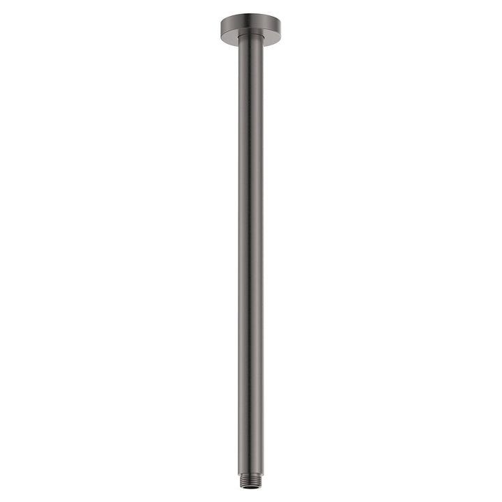 Round Shower Dropper, 450mm - Gun Metal
