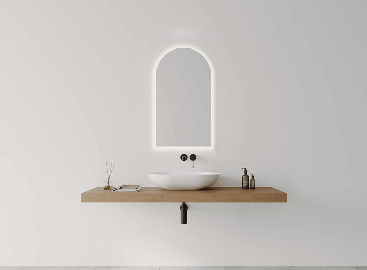 A Series Arch LED Mirror detail view