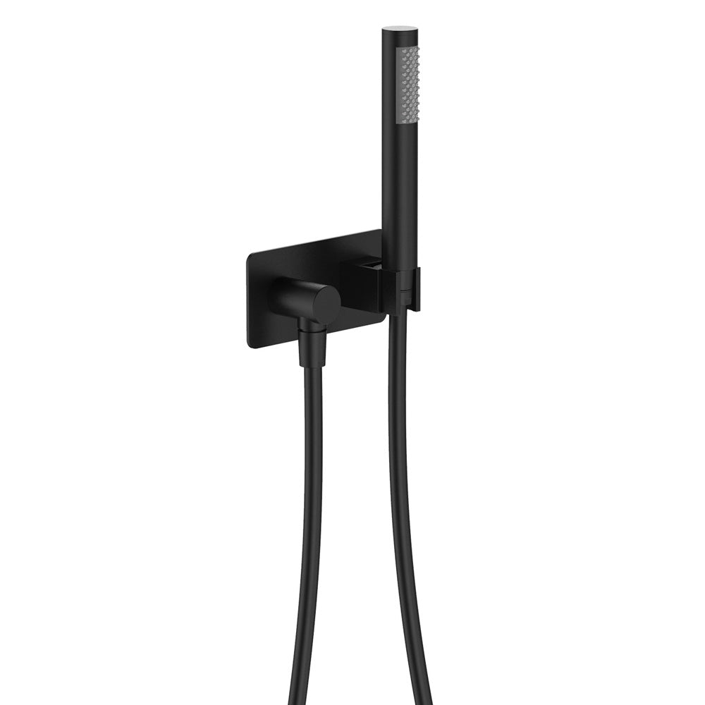 Isabella Hand Shower, Rectangular Plate - Matte Black