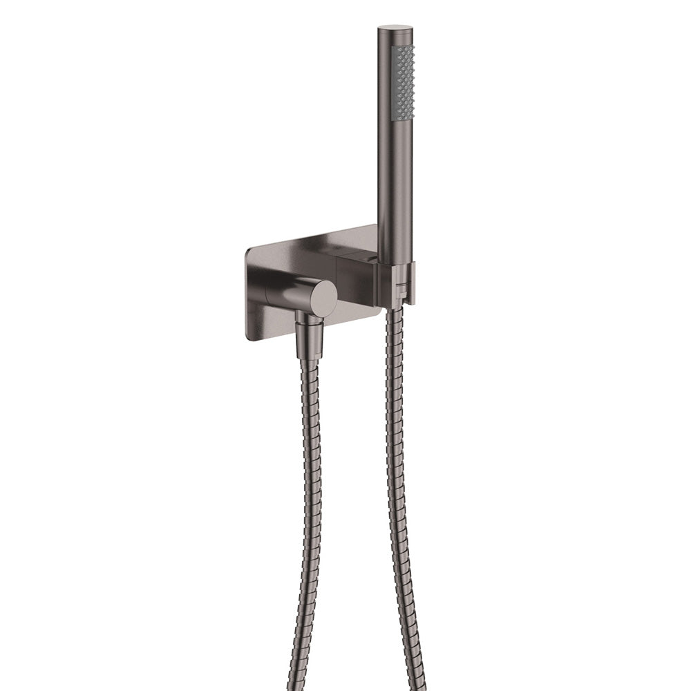 Isabella Hand Shower, Rectangular Plate - Gun Metal