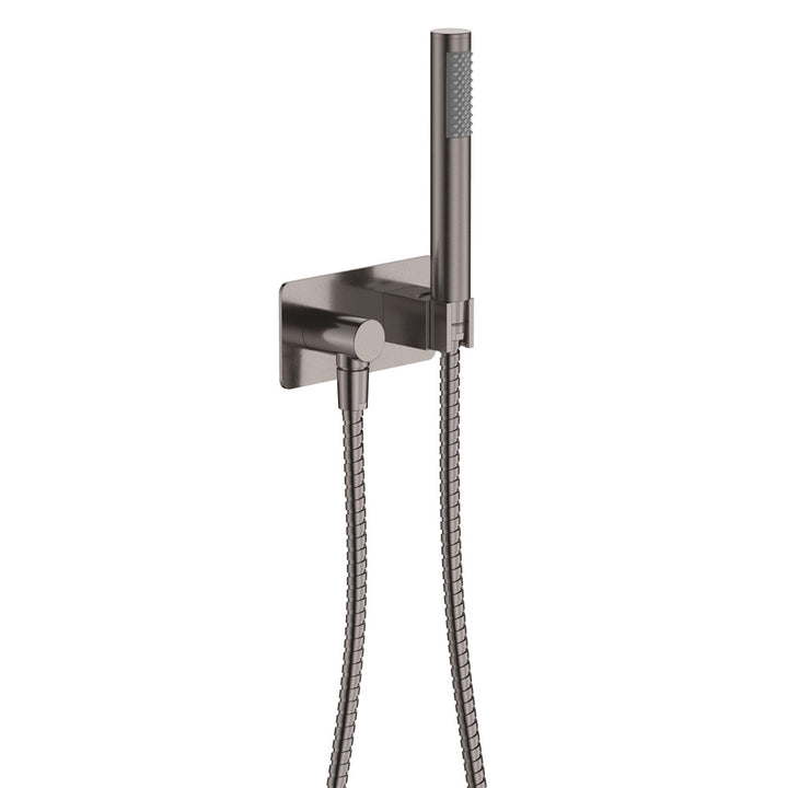 Isabella Hand Shower, Rectangular Plate - Gun Metal