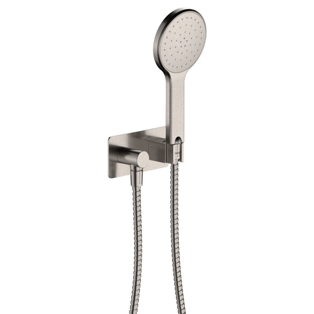 Kaya Hand Shower, Rectangular Plate - Brushed Nickel