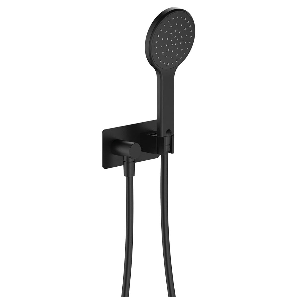 Kaya Hand Shower, Rectangular Plate - Matte Black