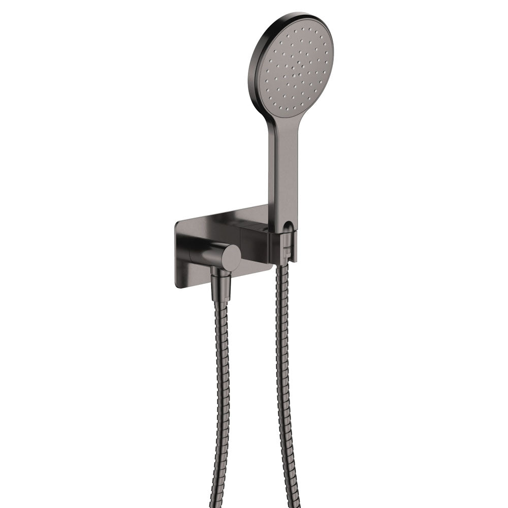 Kaya Hand Shower, Rectangular Plate - Gun Metal