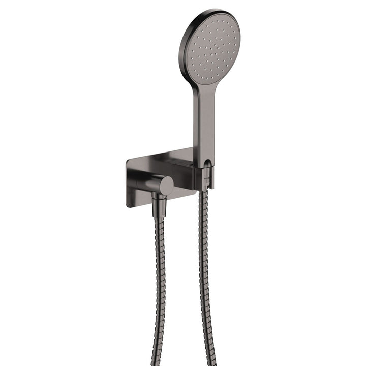 Kaya Hand Shower, Rectangular Plate - Gun Metal