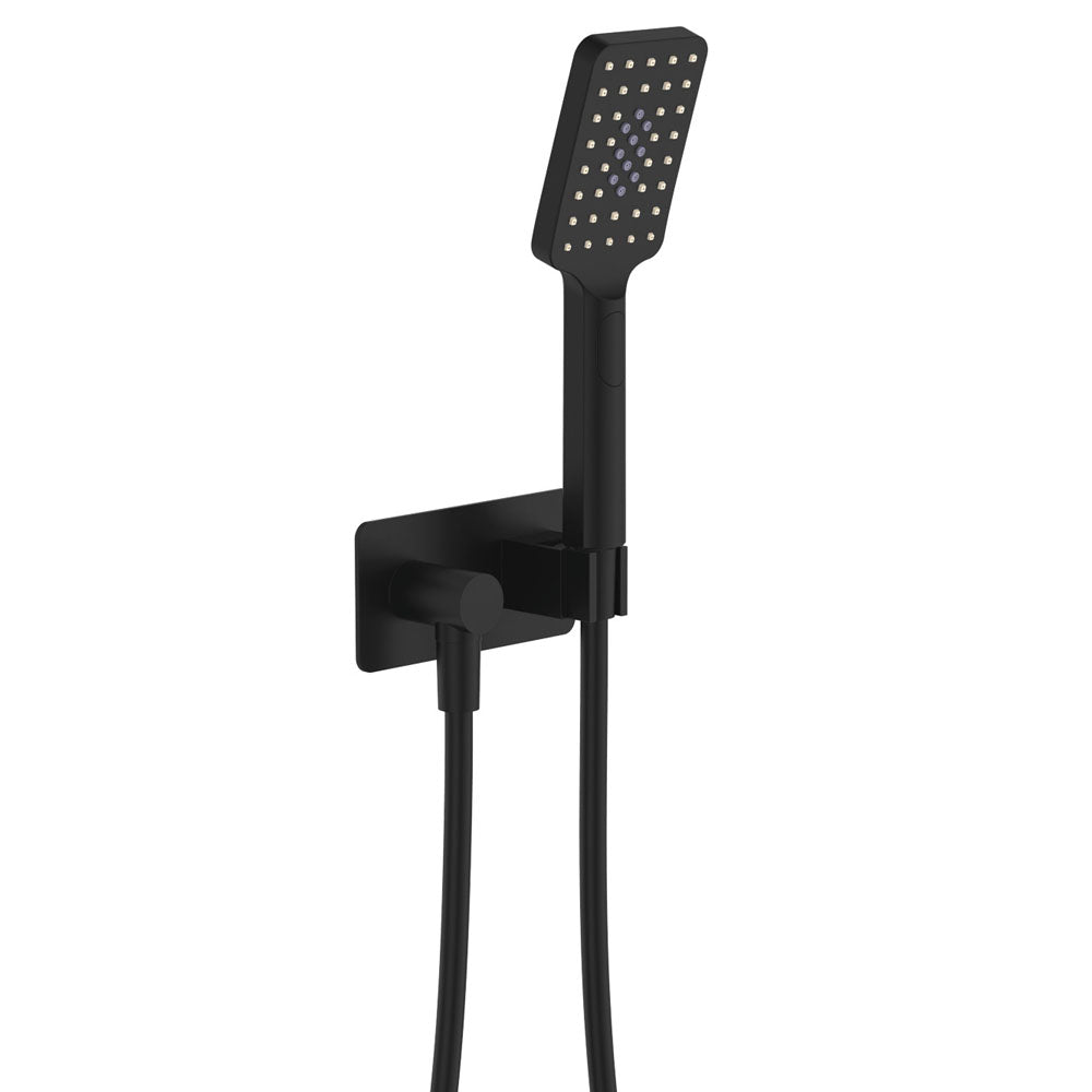 Tono Hand Shower, Rectangular Plate - Matte Black