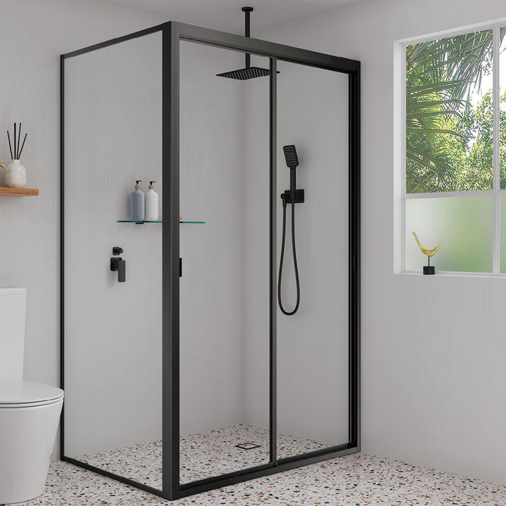 Tono Hand Shower, Rectangular Plate - Matte Black