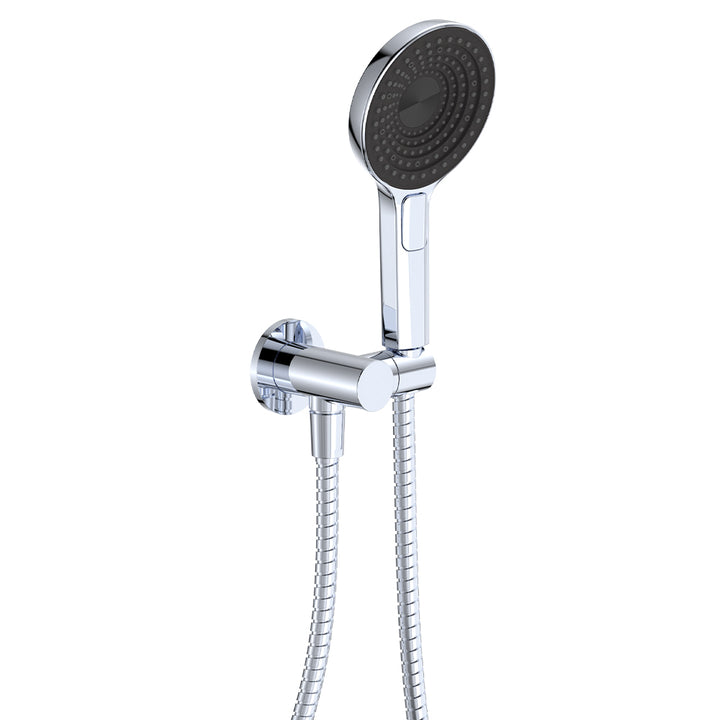 Kuro Hand Shower, Round Plate, Round Head - Chrome