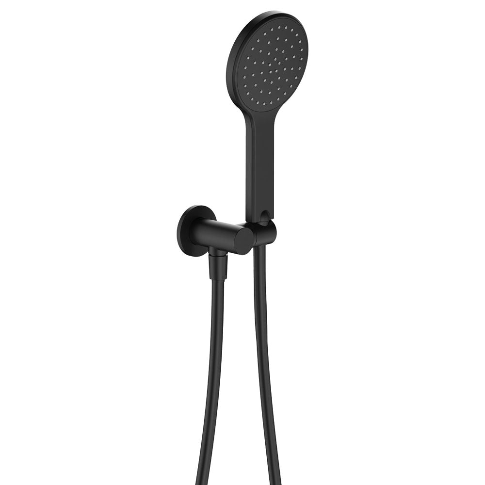 Kaya Hand Shower, Round Plate - Matte Black