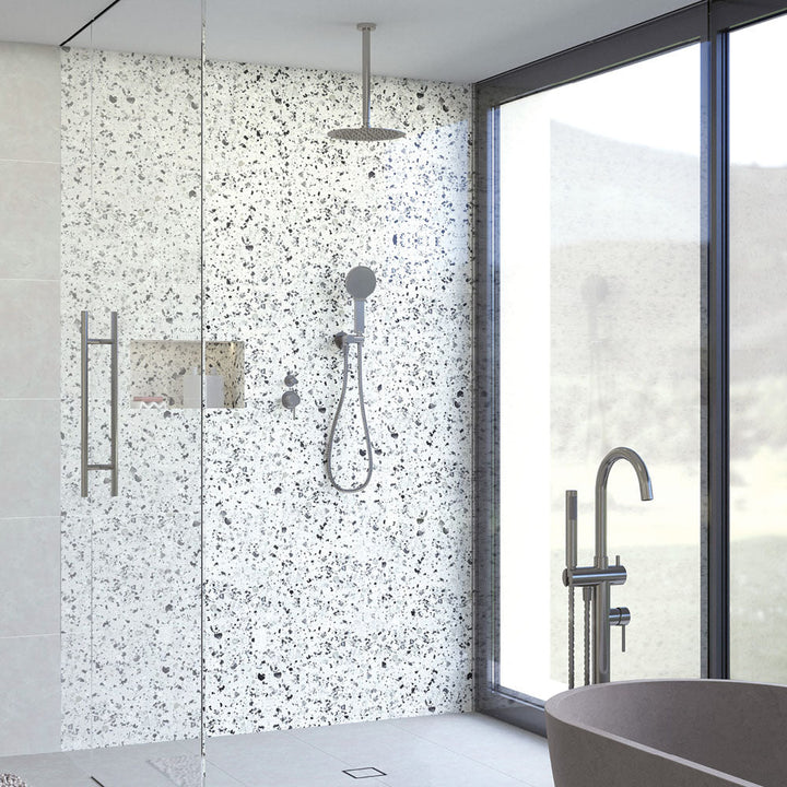 Kaya Hand Shower, Round Plate - Gun Metal
