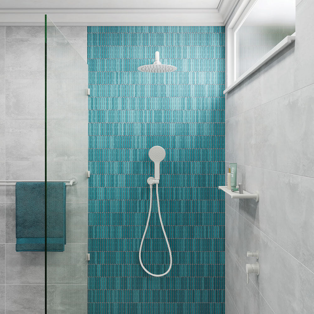 Kaya Hand Shower, Round Plate - Matte White