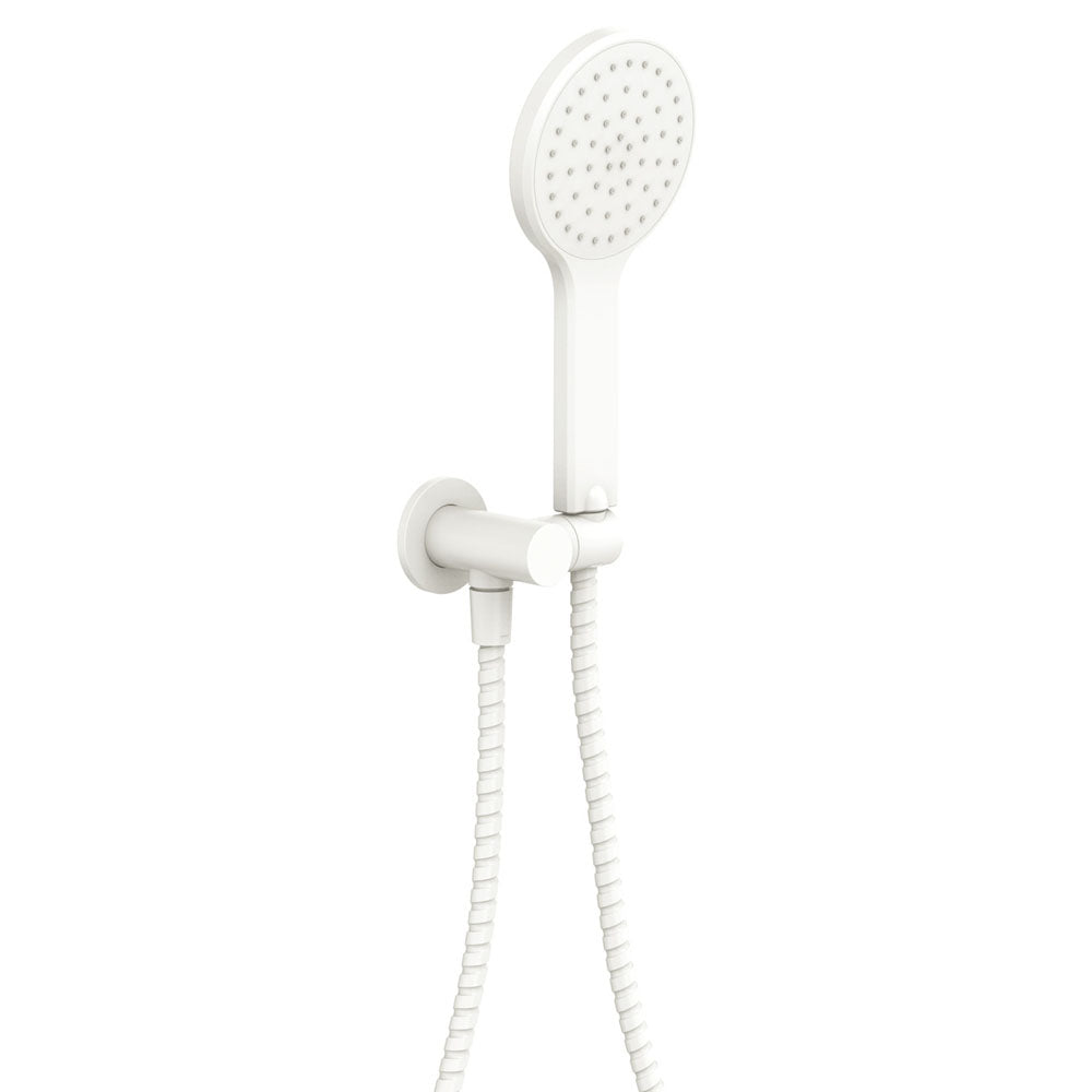 Kaya Hand Shower, Round Plate - Matte White