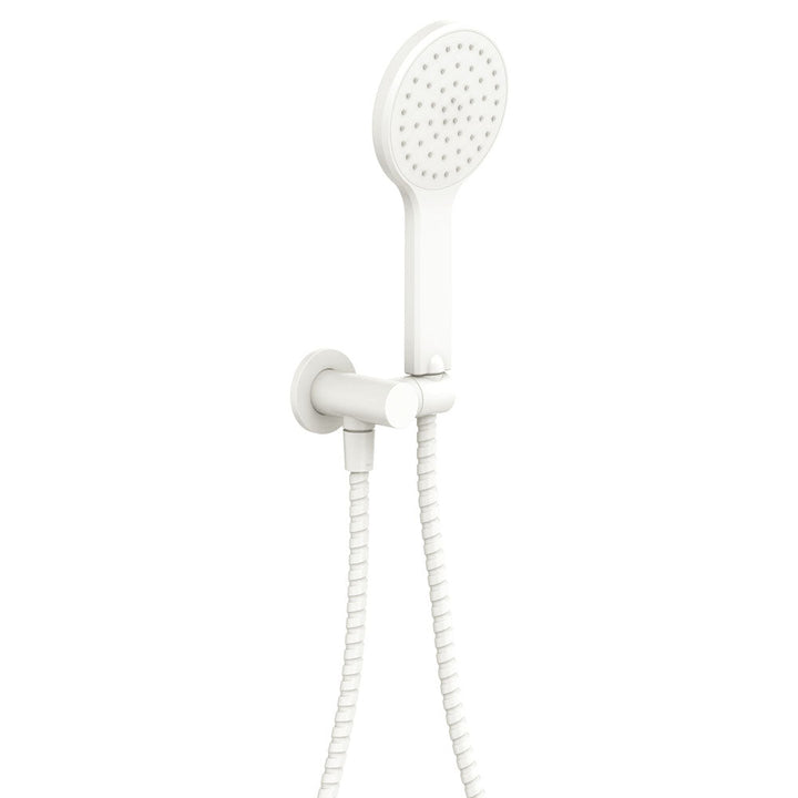 Kaya Hand Shower, Round Plate - Matte White