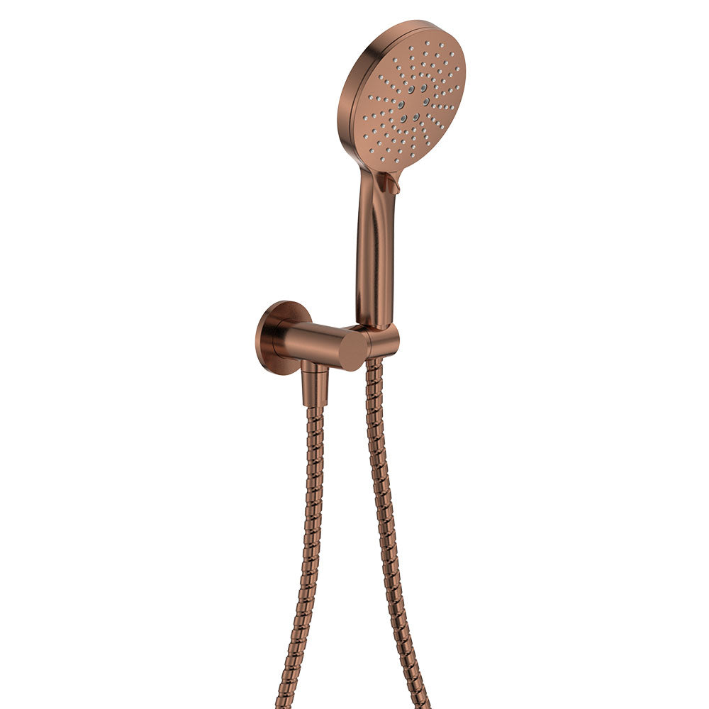 Empire Slim Hand Shower, Round Plate - Brushed Copper
