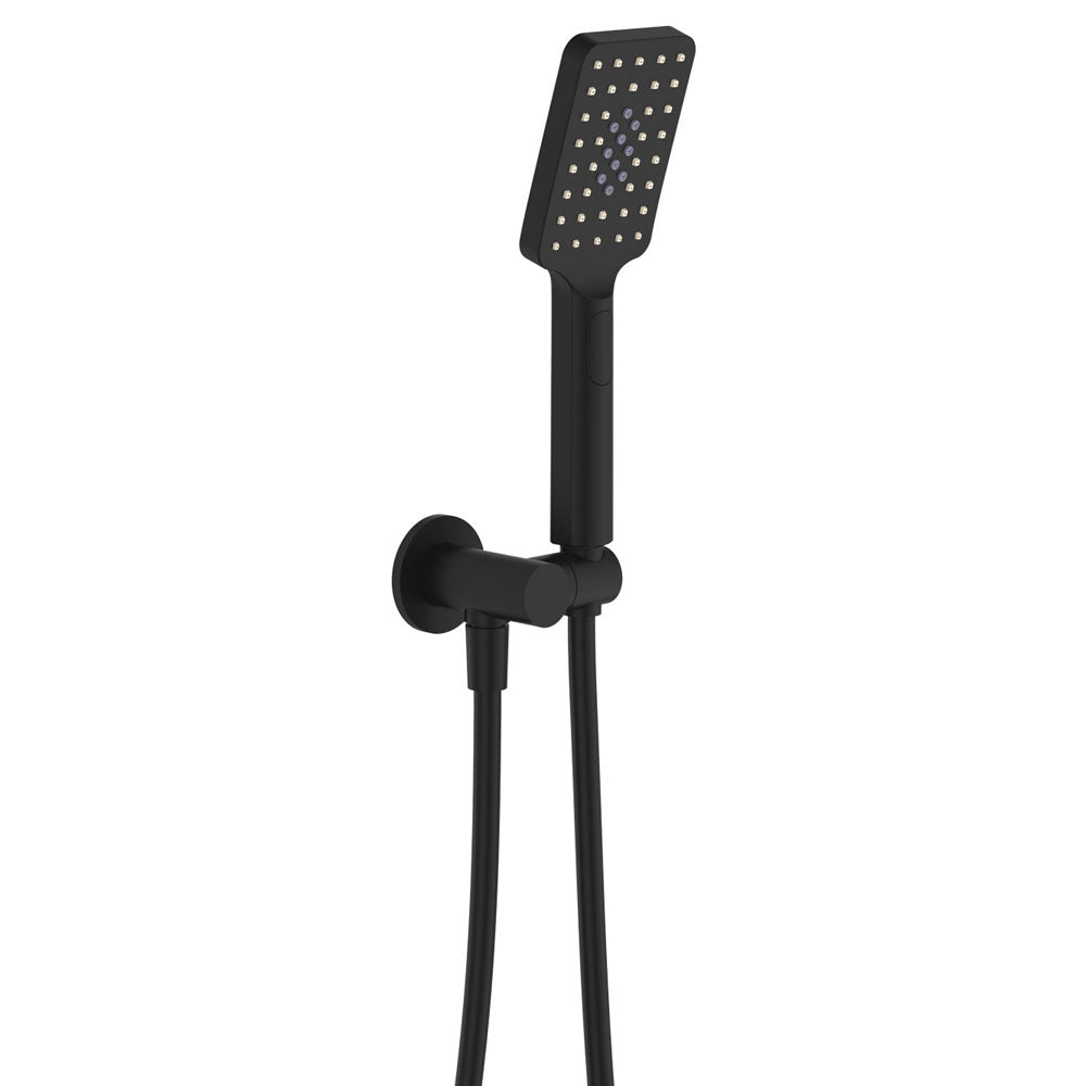 Tono Hand Shower, Round Plate - Matte Black