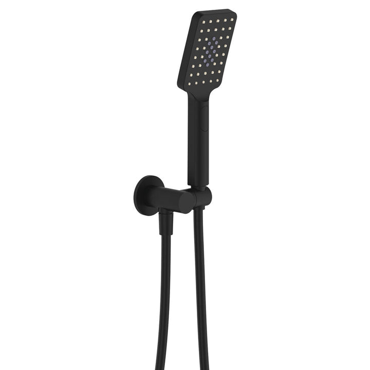 Tono Hand Shower, Round Plate - Matte Black