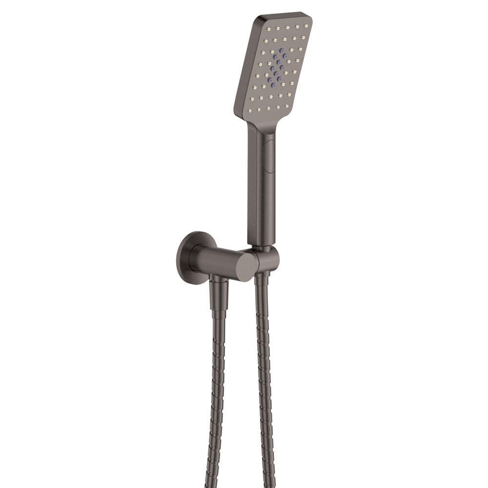Tono Hand Shower, Round Plate - Gun Metal