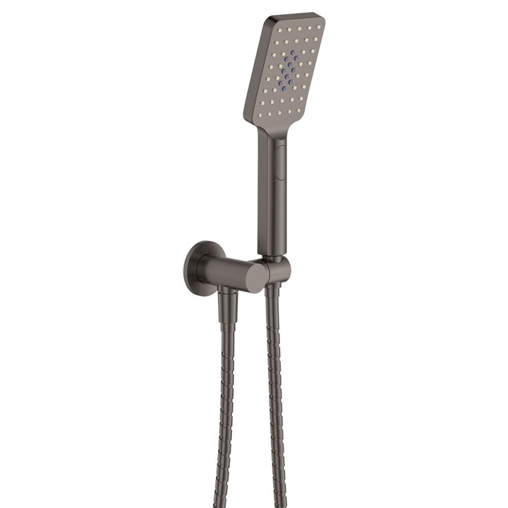 Tono Hand Shower, Round Plate - Gun Metal