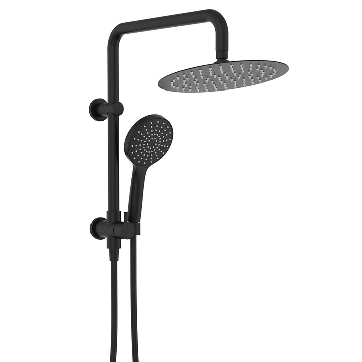 Kaya Twin Half-Rail Shower - Matte Black