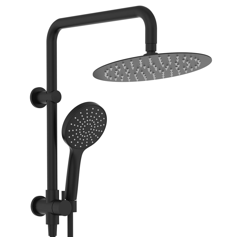Kaya Twin Half-Rail Shower - Matte Black