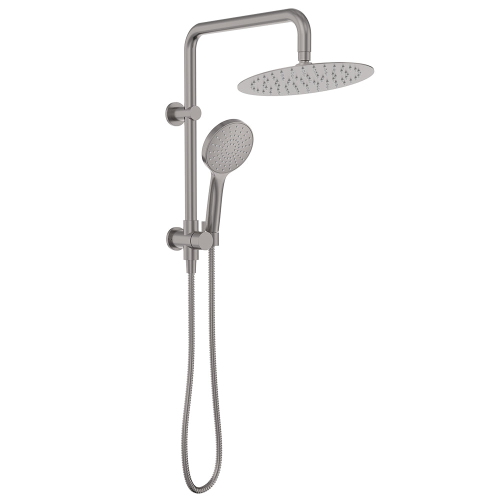 Kaya Twin Half-Rail Shower - Gun Metal