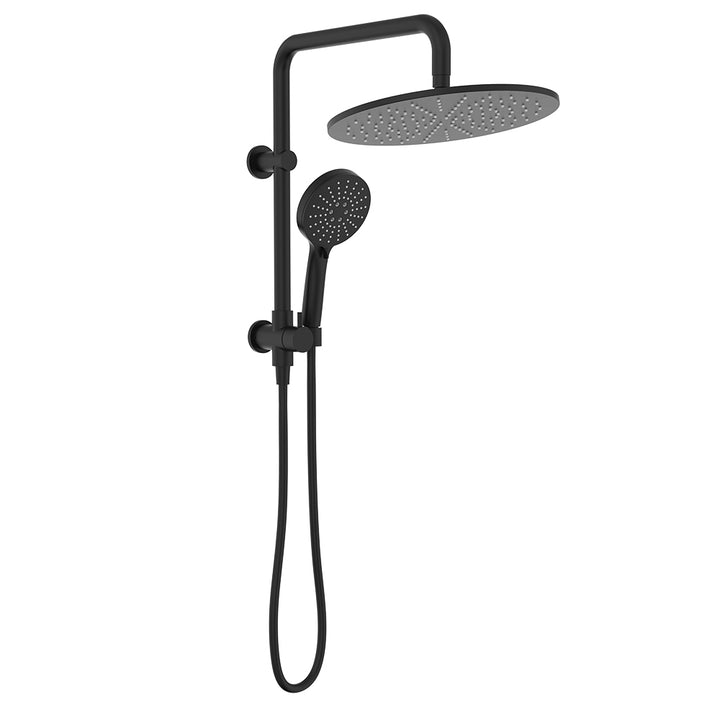 Empire Slim Twin Half-Rail Shower - Matte Black