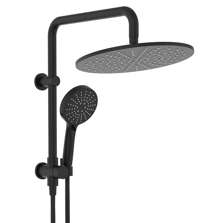 Empire Slim Twin Half-Rail Shower - Matte Black
