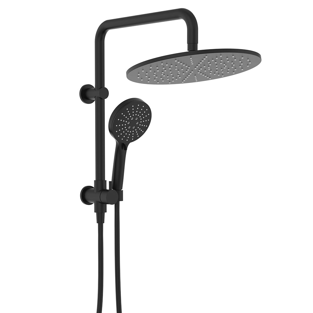 Empire Slim Twin Half-Rail Shower - Matte Black