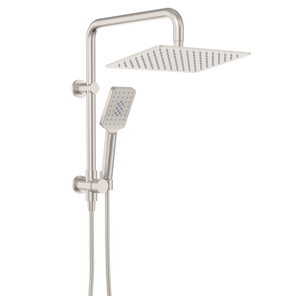 Tono Twin Half-Rail Shower - Brushed Nickel