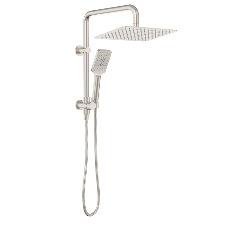 Tono Twin Half-Rail Shower - Brushed Nickel